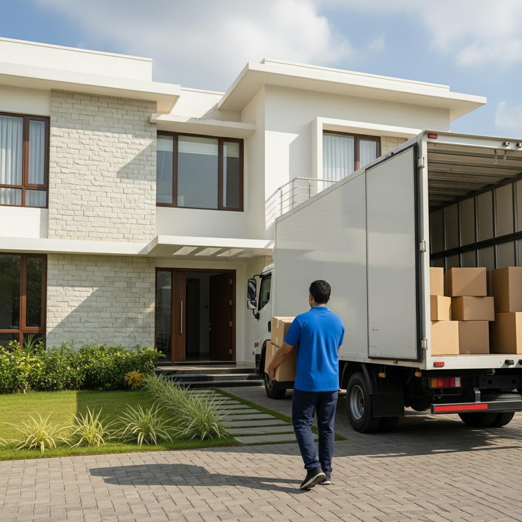Delivery of packed goods to the destination location
